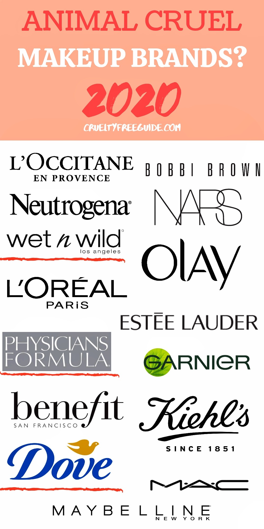  brands of makeup that test on animals 